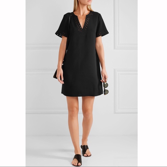 Madewell Dresses & Skirts - Madewell Black Gabby Cutout Crepe Mini boxy Dress